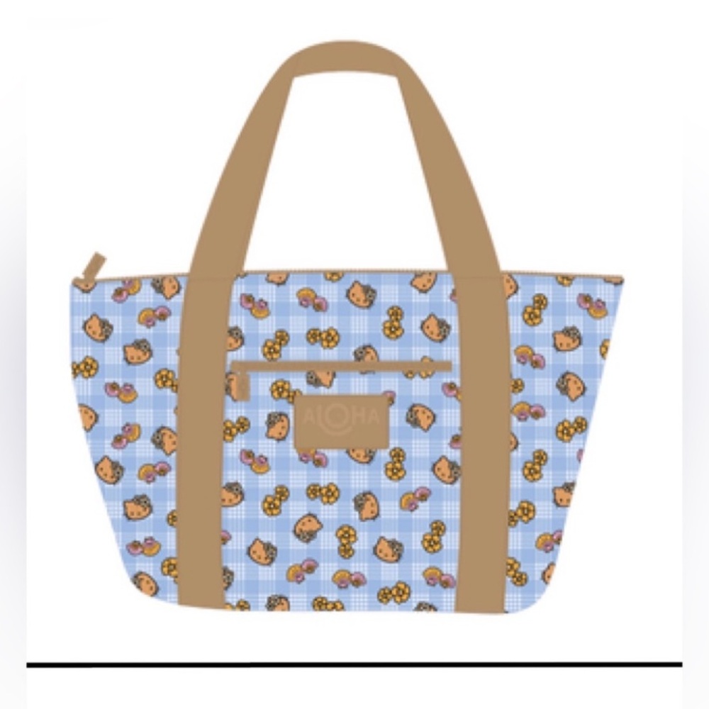 NWT ALOHA Collection HELLO KITTY SUPER CUTE SPECIAL EDITION Nylon Zipper Tote